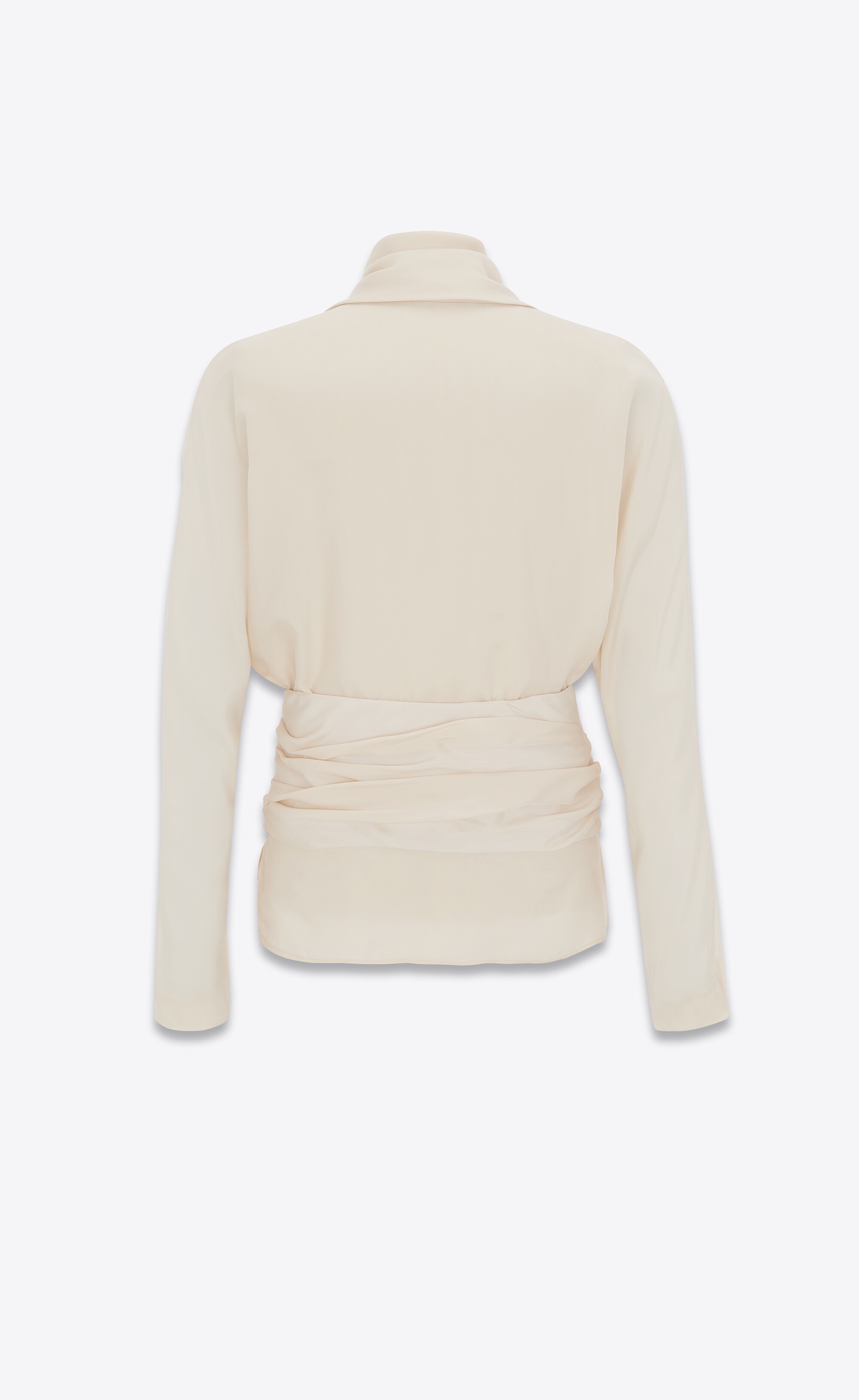draped blouse in twill - 3