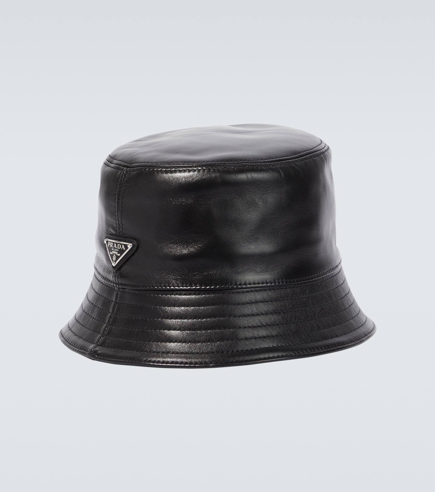 Leather bucket hat - 4