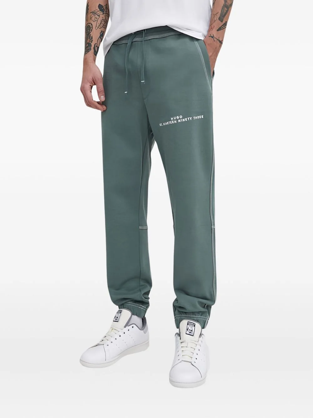 drawstring track pants - 1