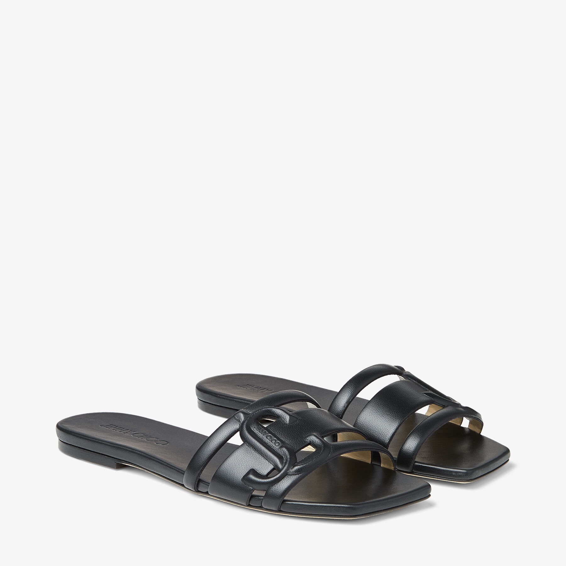 Laran Flat
Black Nappa Leather Flats with JC Monogram - 3