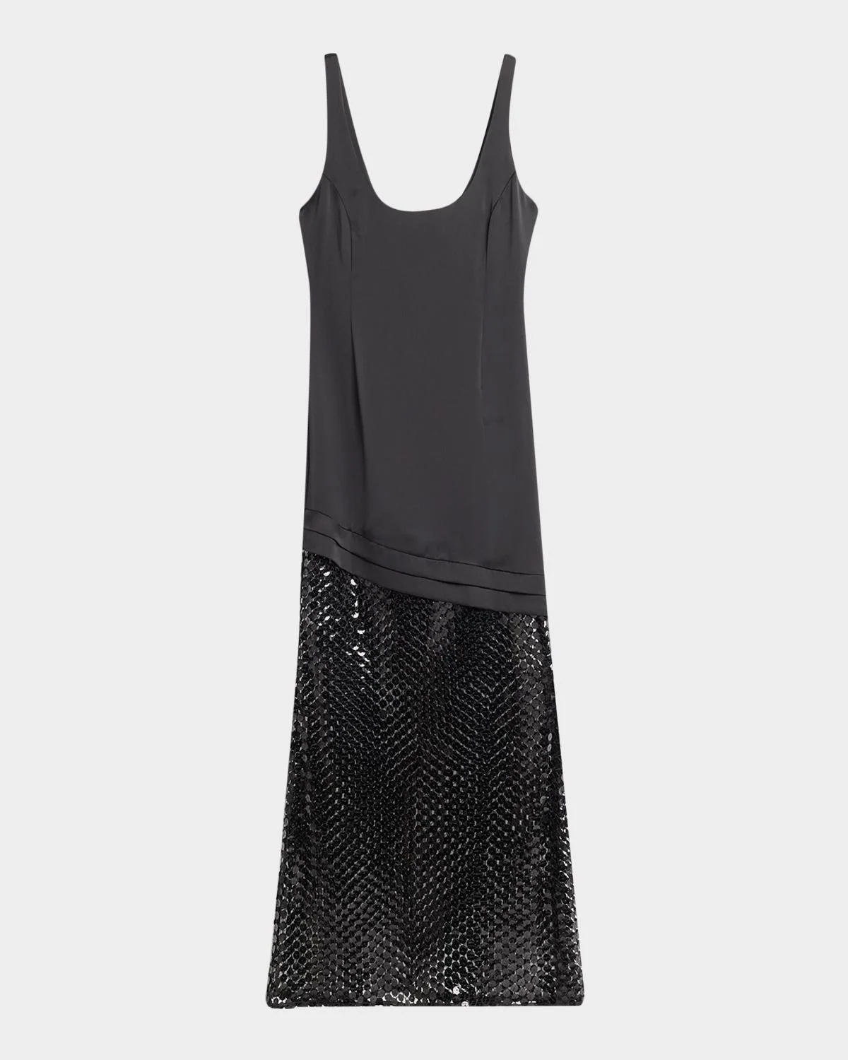 Blossom Sleeveless Sequin Net Gown - 1