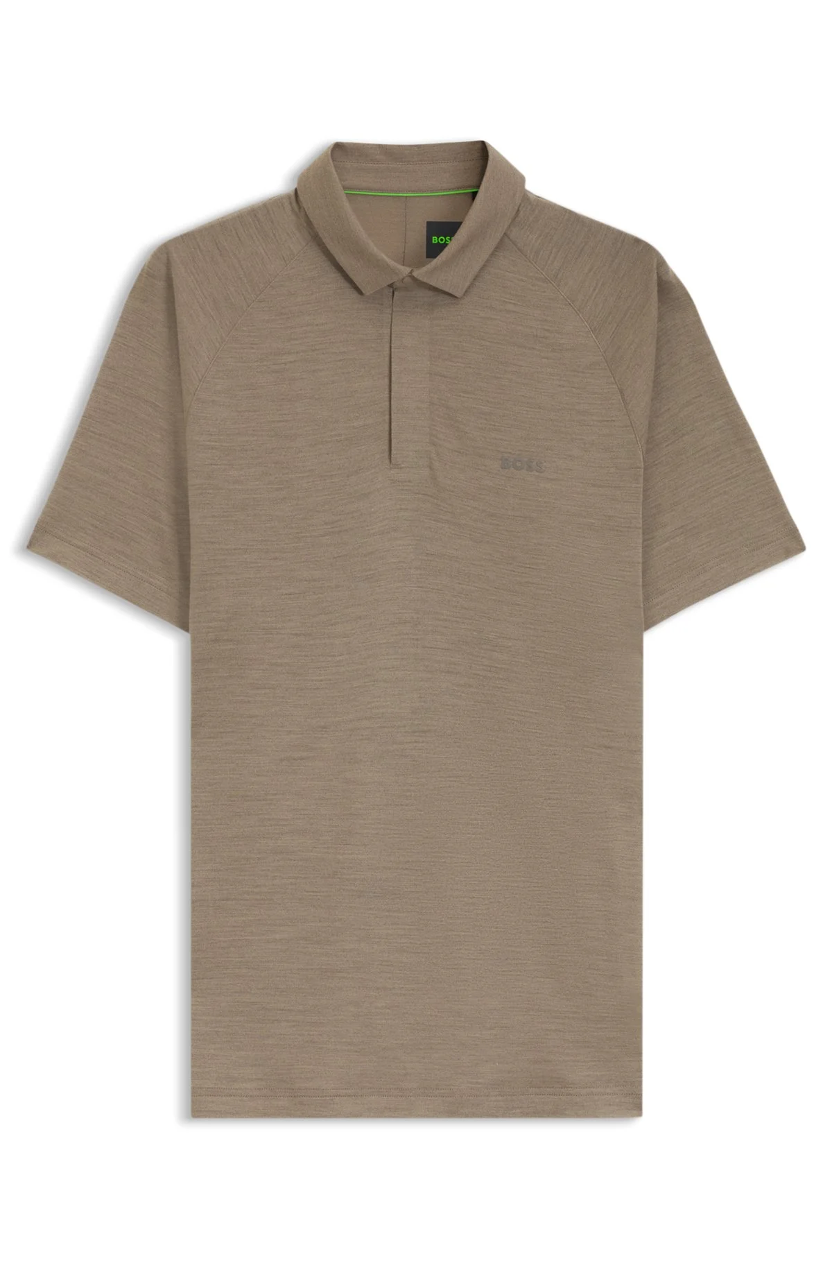 WOOL-BLEND SLIM-FIT POLO SHIRT WITH CONCEALED PLACKET - 1