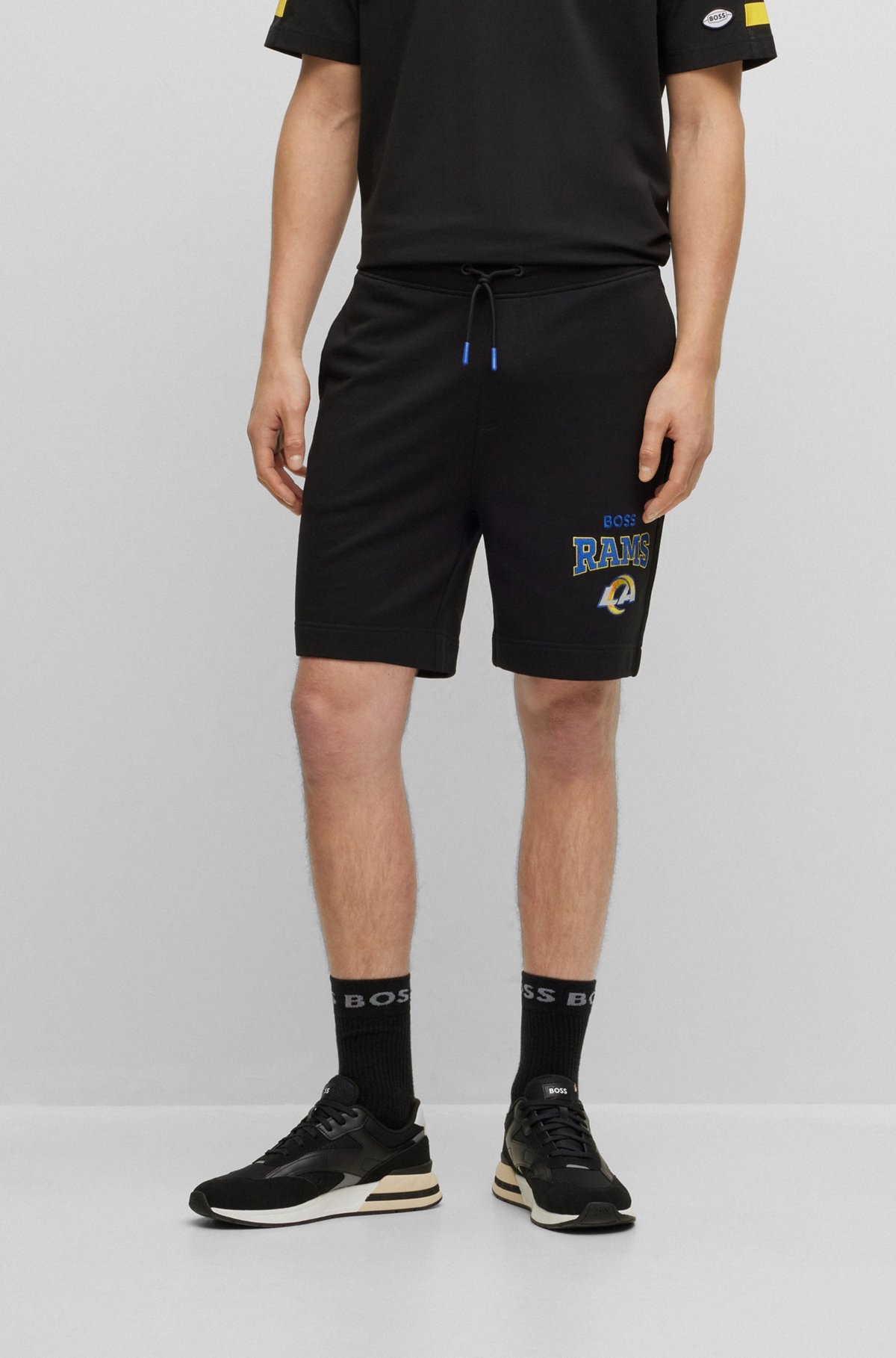 BOSS X NFL COTTON-TERRY SHORTS WITH COLLABORATIVE BRANDING - 2
