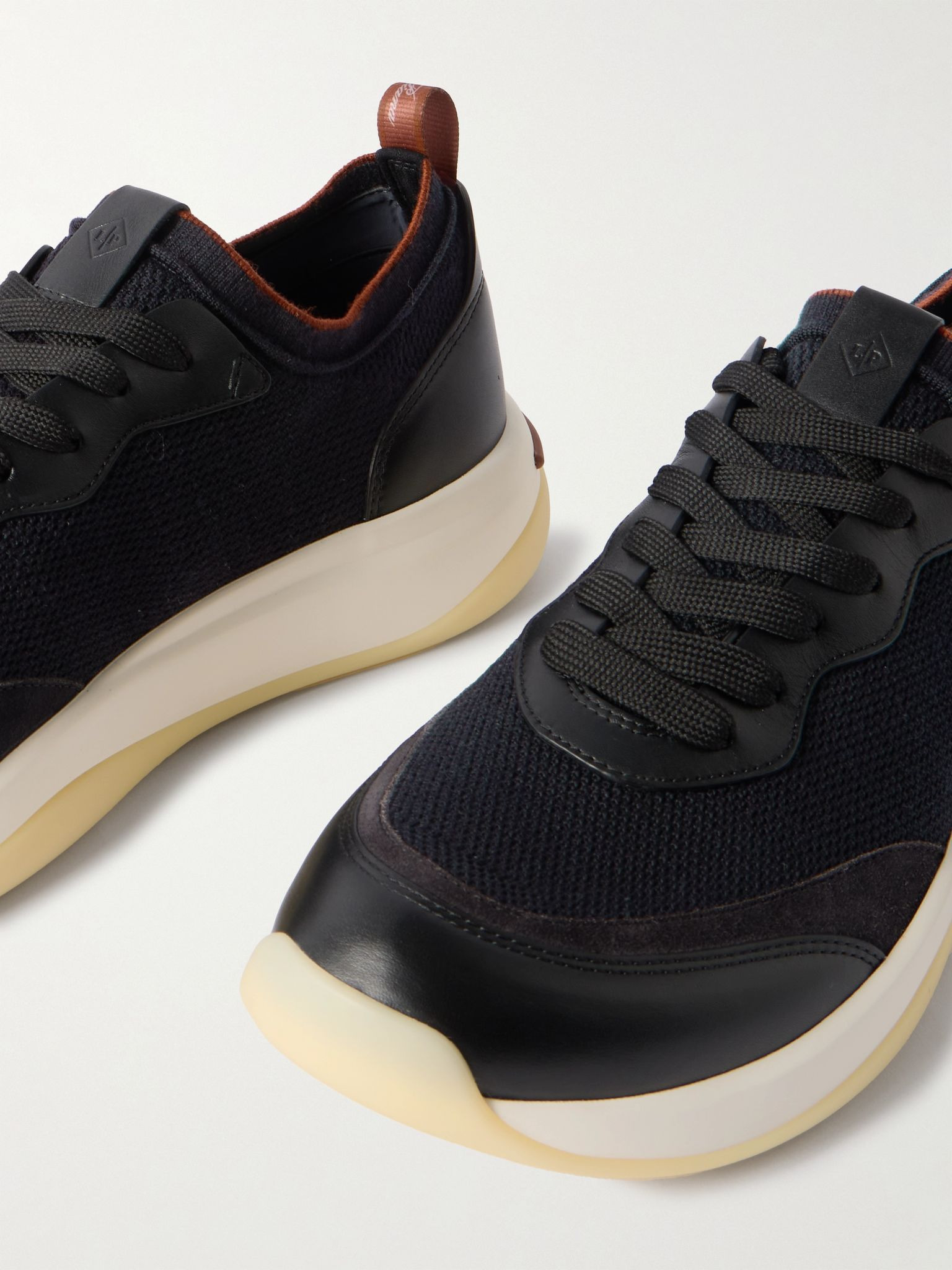 410 LP Walk Leather-Trimmed Wish® Wool Sneakers Black - 5