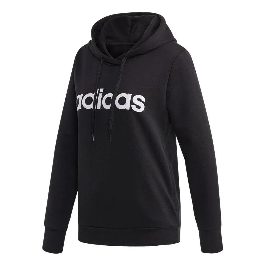 (WMNS) adidas Essentials Linear Pullover Hoodie Asia Sizing 'Black' DP2403 - 1