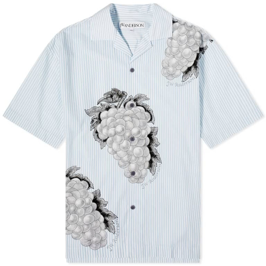 JW Anderson Grape Stripe Vacation Shirt - 5