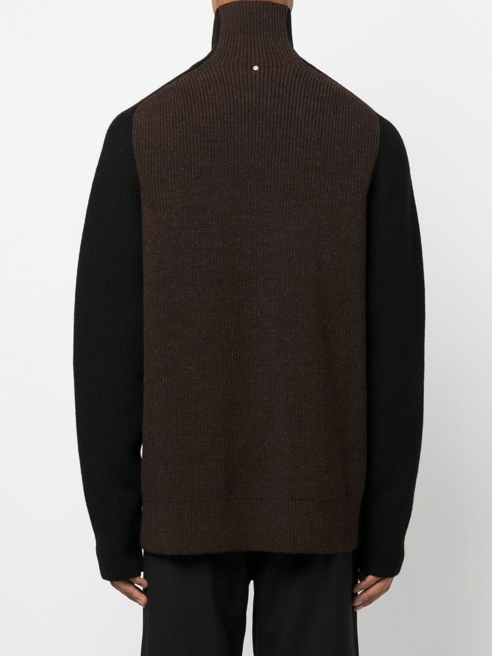 panelled roll neck jumper - 4