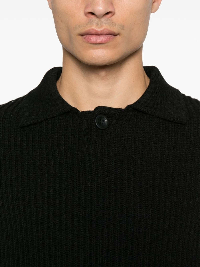 ribbed-knit polo shirt 5