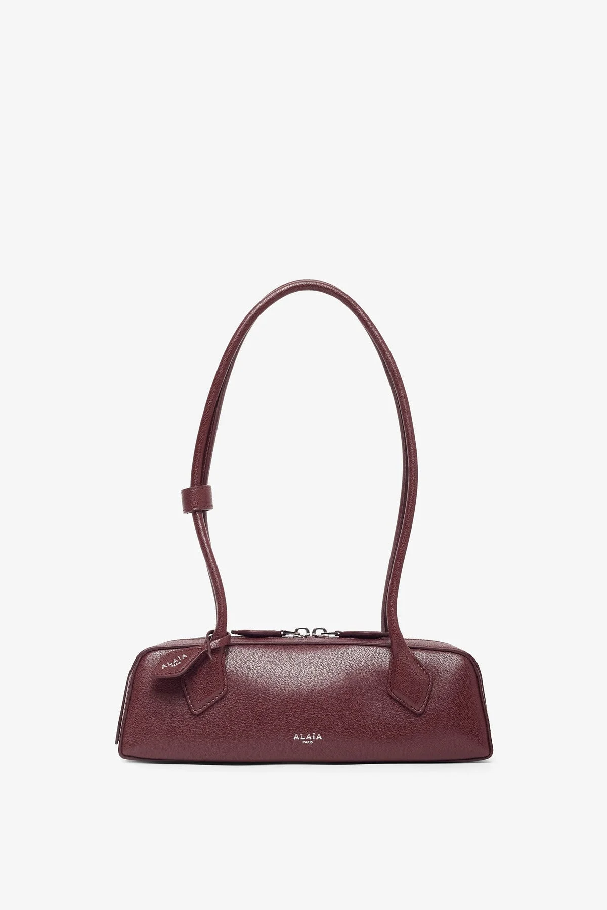Le Teckel Small dark red leather bag - 1