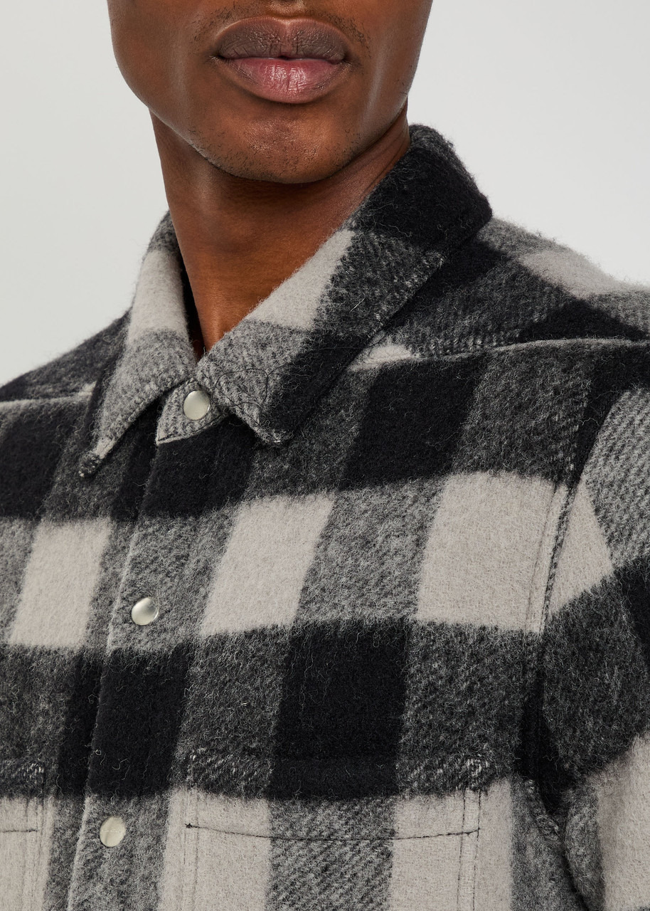 Rick Owens Checked Wool Overshirt - 5