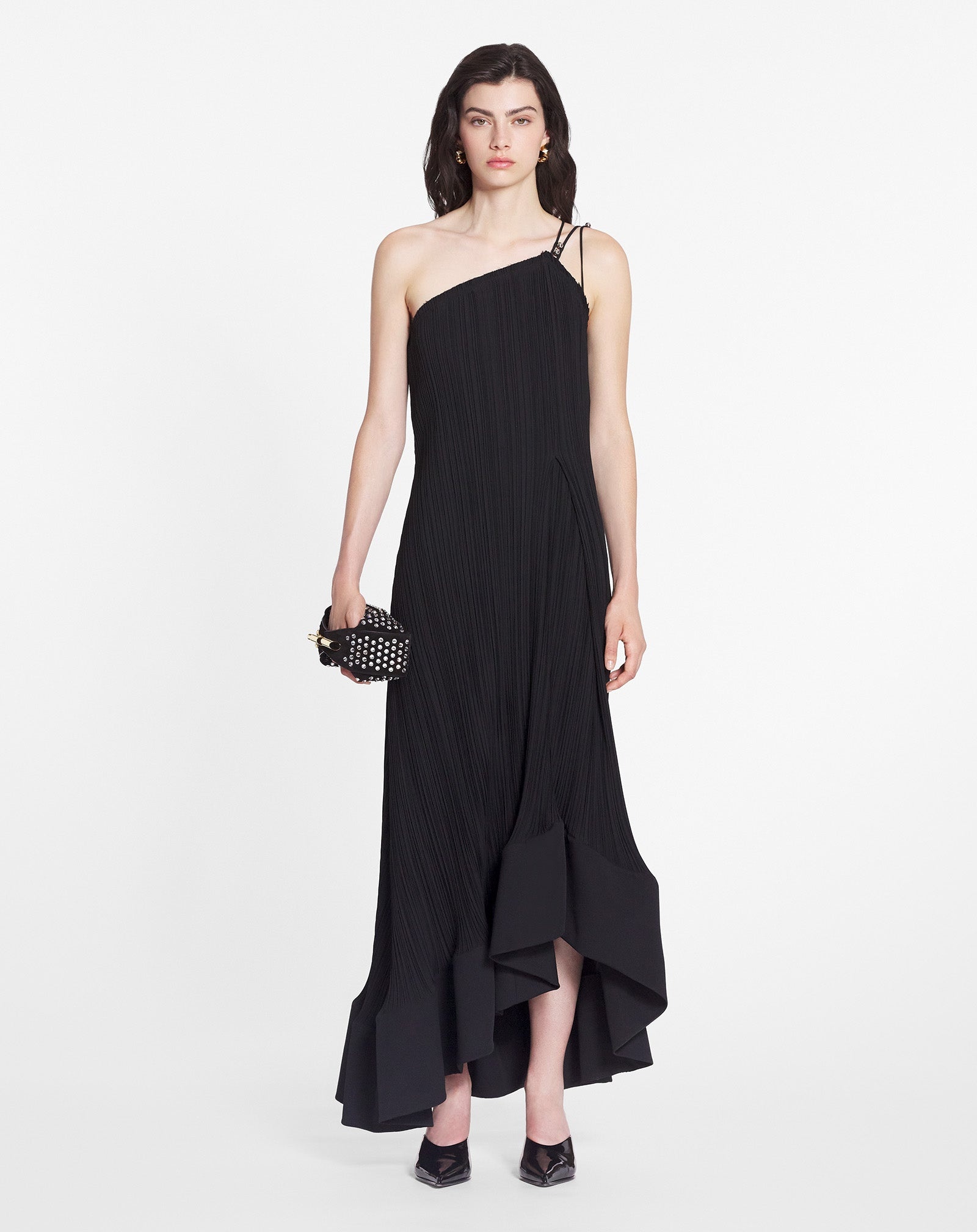 LONG ASYMMETRICAL PLEATED DRESS - 2