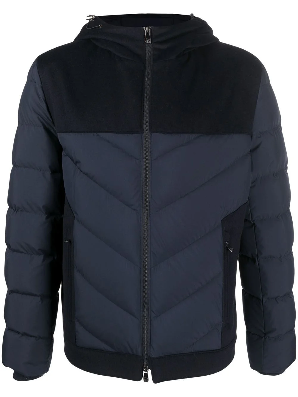 hooded padded-design jacket - 1