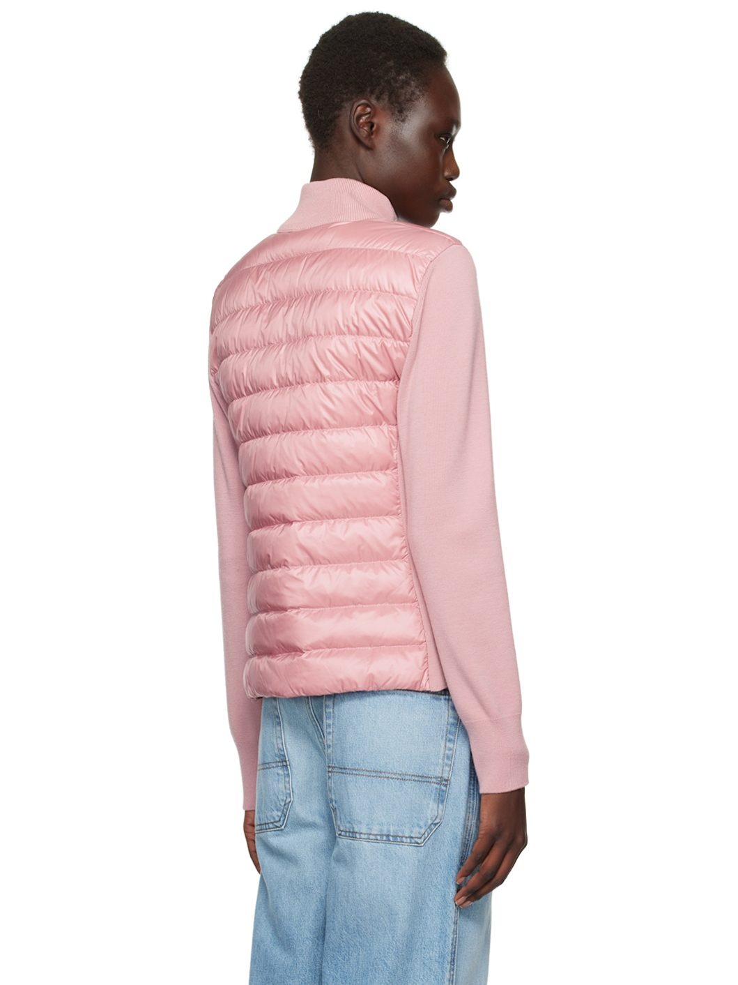 Pink Padded Wool Down Jacket - 3