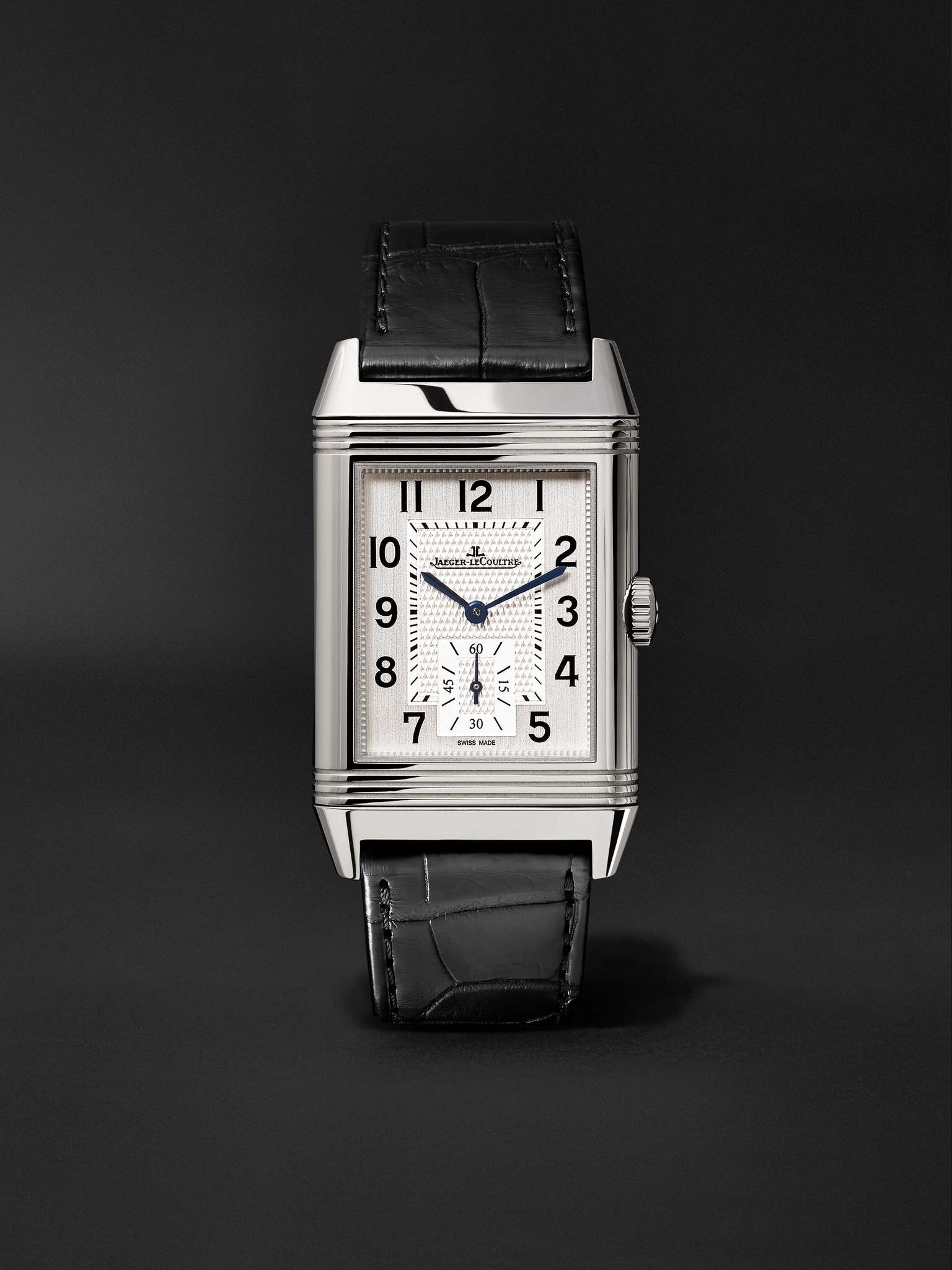 Reverso Classic Large Duoface Hand-Wound 28mm Stainless Steel and Leather Watch, Ref. No. JLQ3848420 - 1