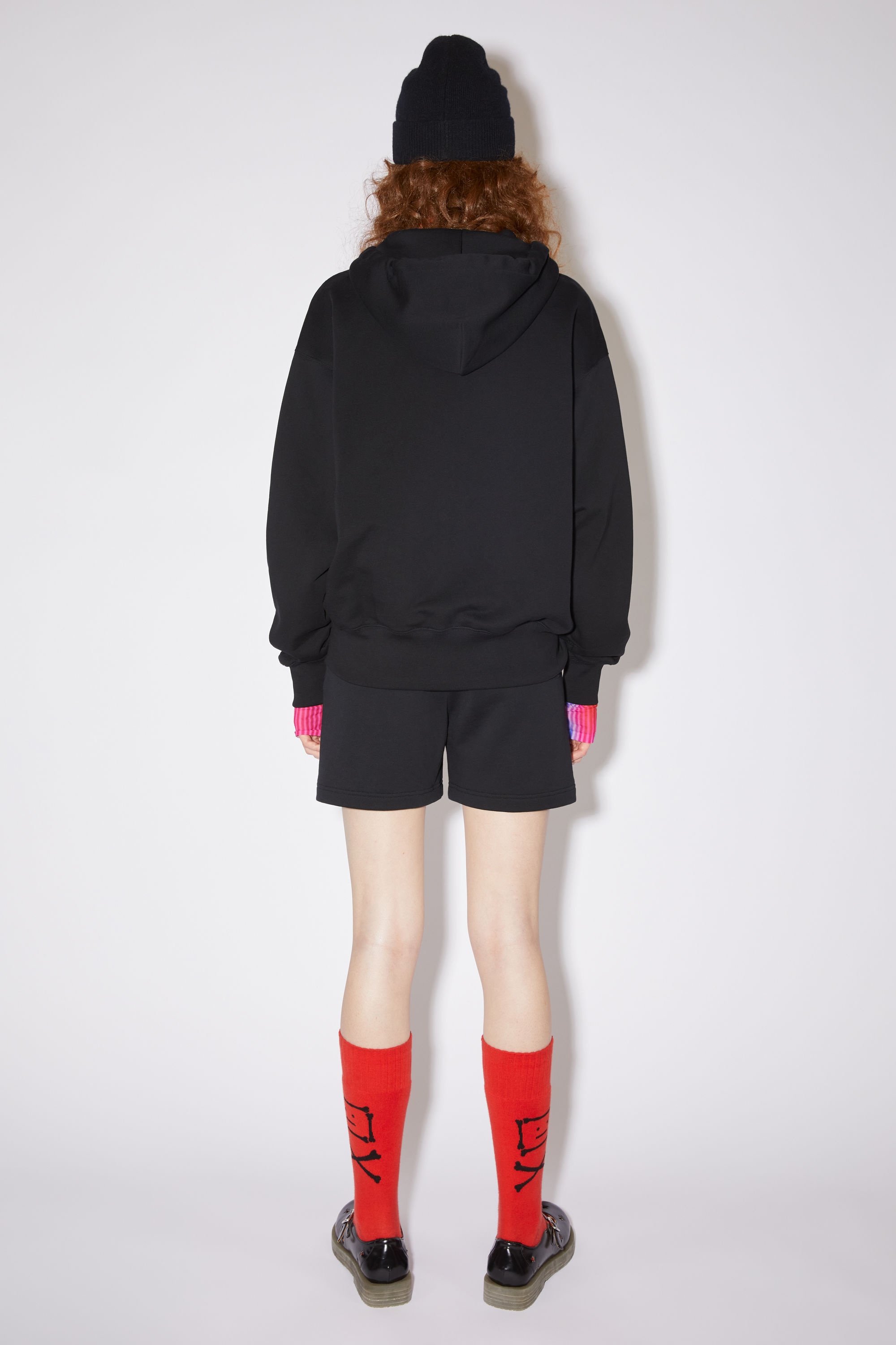Hooded zippered sweatshirt - Black - 3