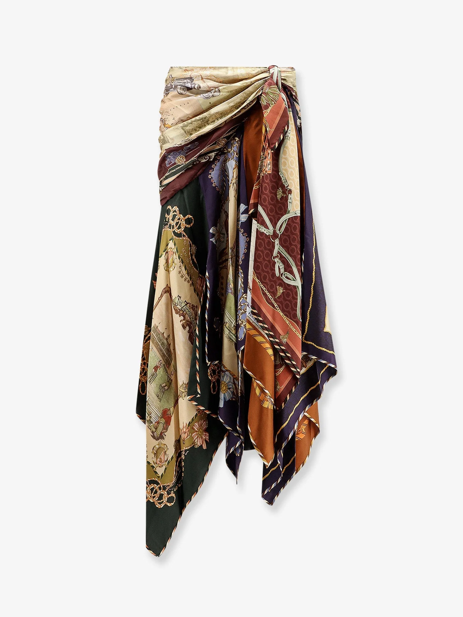 Zimmermann Valiant Draped Scarf Silk Skirt Multicolor - 1