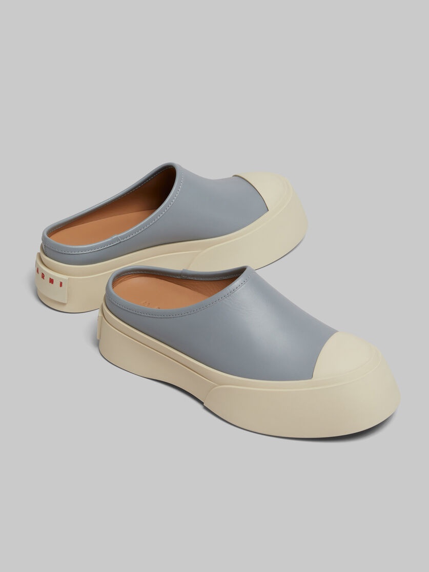 GREY LEATHER PABLO SABOT - 5