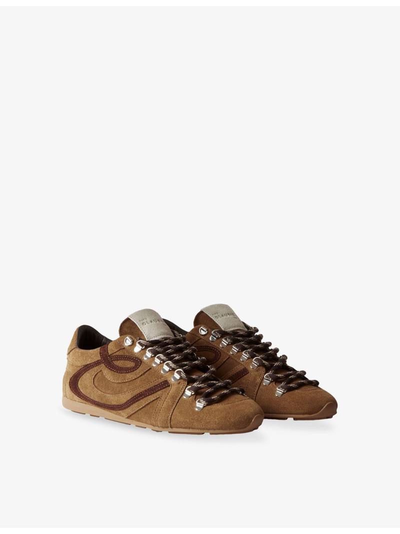 Claudie Pierlot Contrast-Stitch Suede Trainers outlook