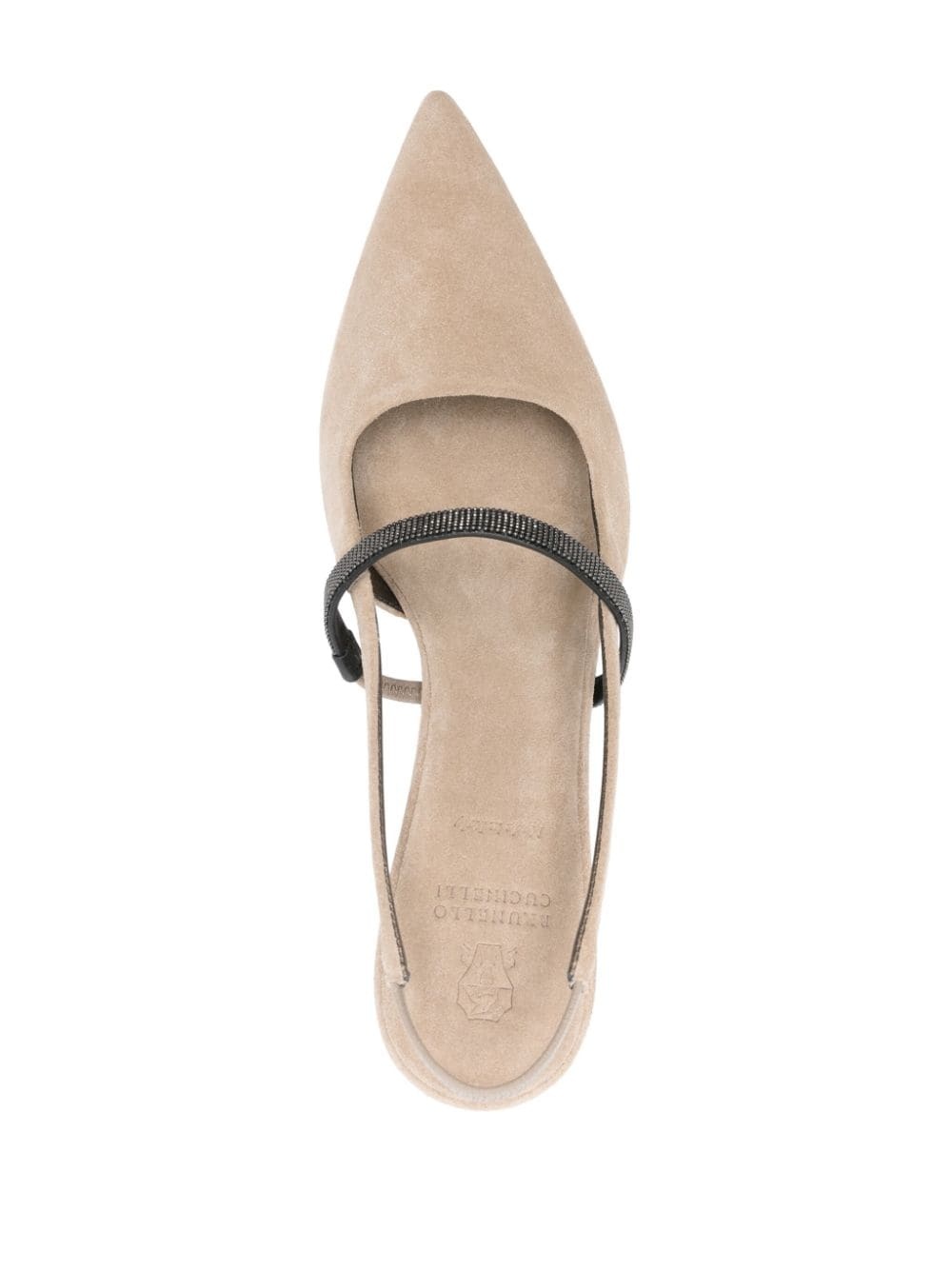 80mm Monili-chain suede pumps - 4