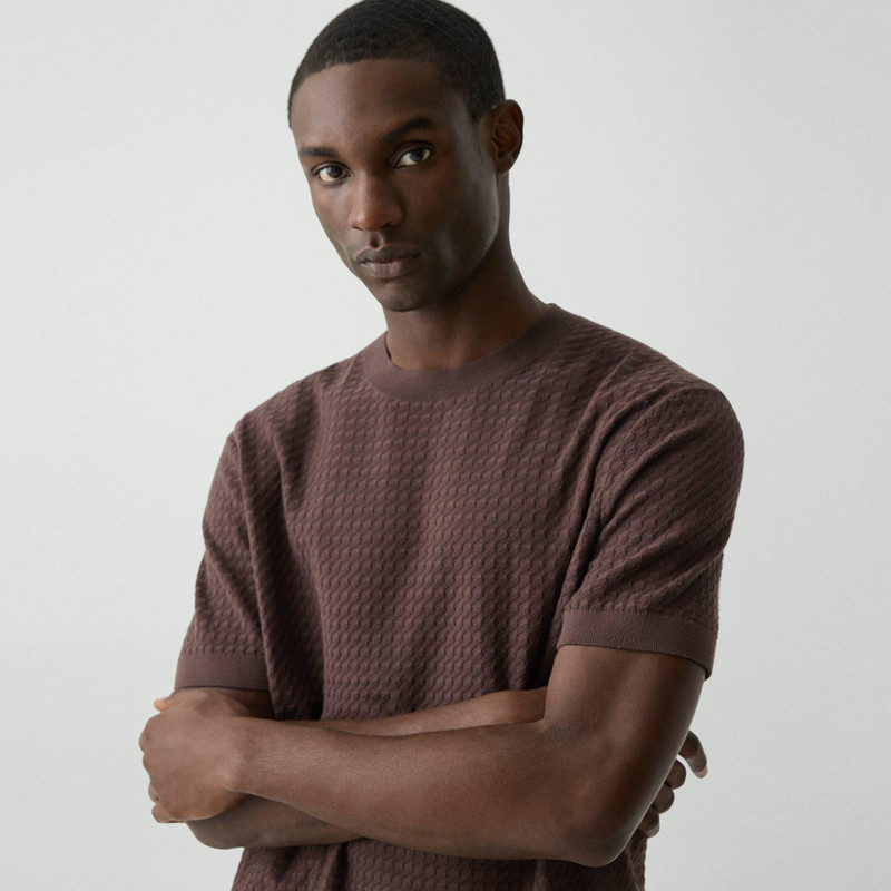 Damian Short-Sleeve Tee in Cotton 5