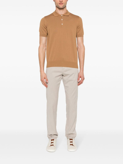 Canali elasticated-waist slim-fit chinos outlook