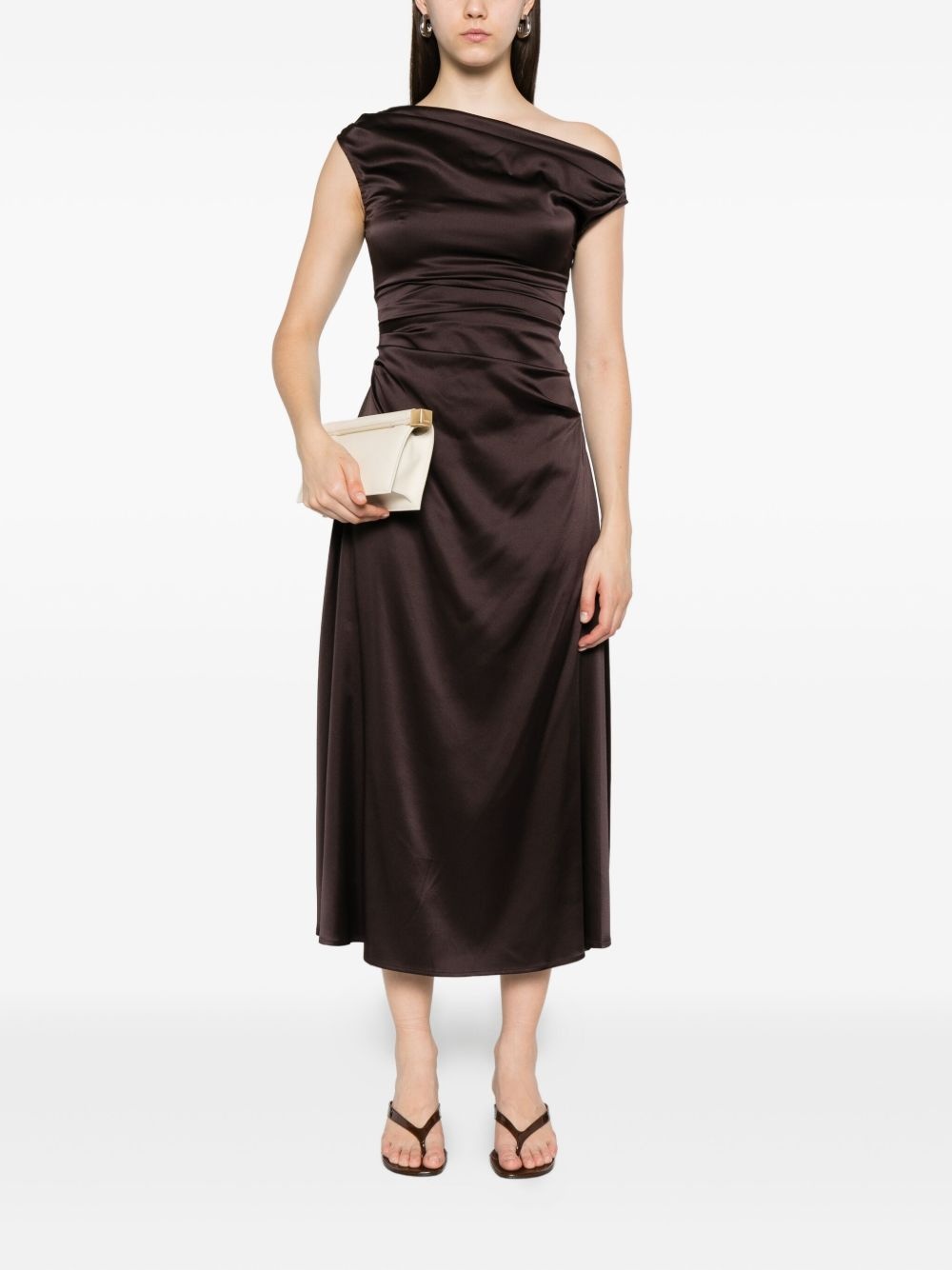 cowl-neck draped dress - 2