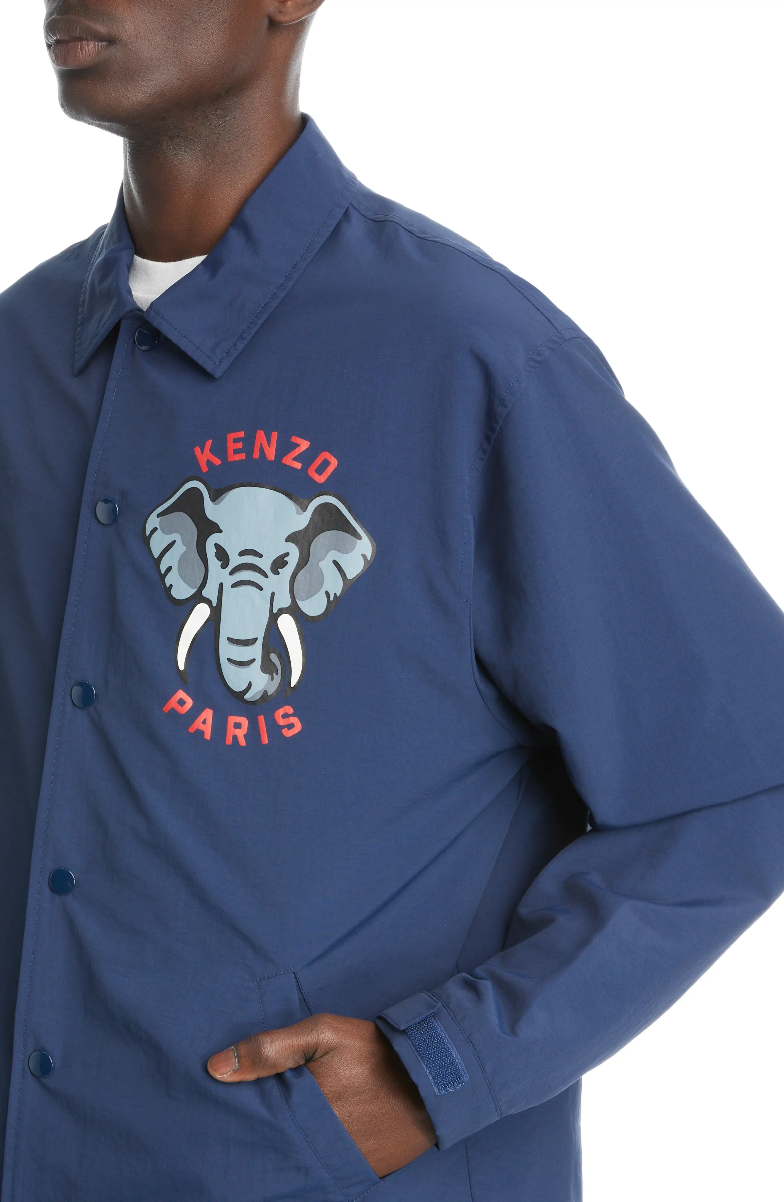Elephant Graphic Nylon Coach Jacket - 4