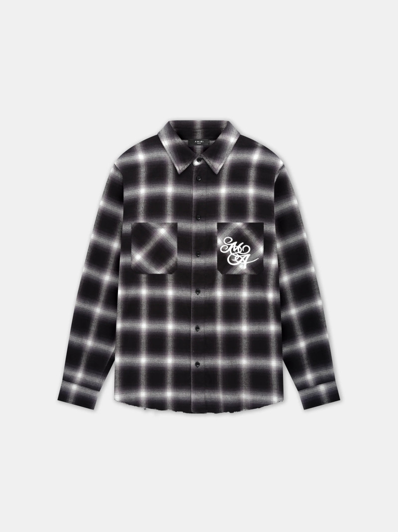 AMIRI SWIRL FLANNEL SHIRT - 1