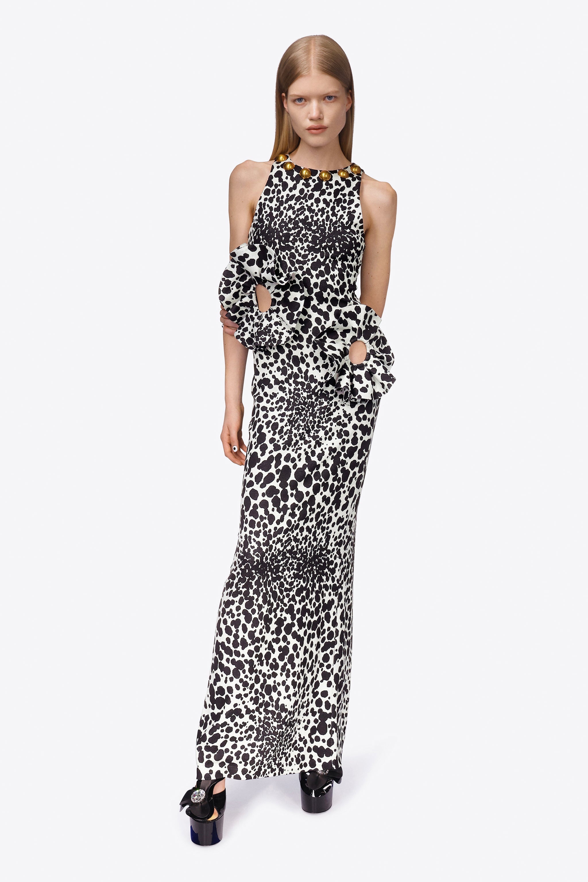 DALMATIAN FLOWER MIDI DRESS - 4