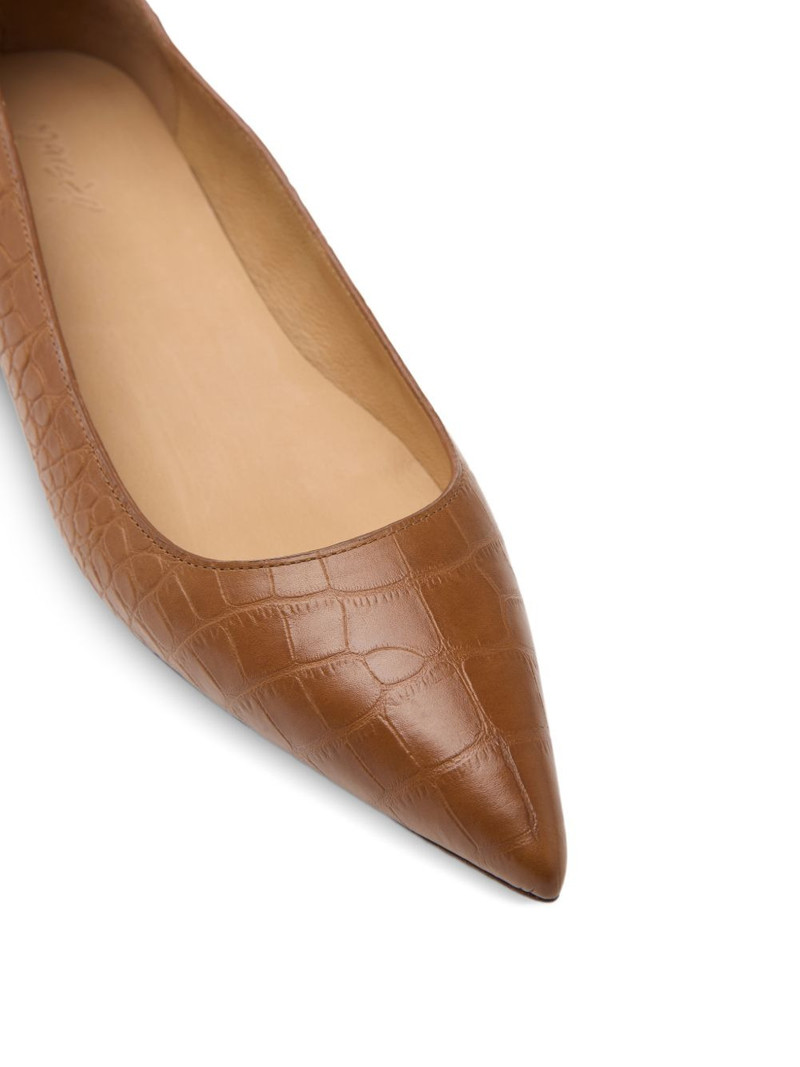 Spino point-toe crocodile-effect pumps 4