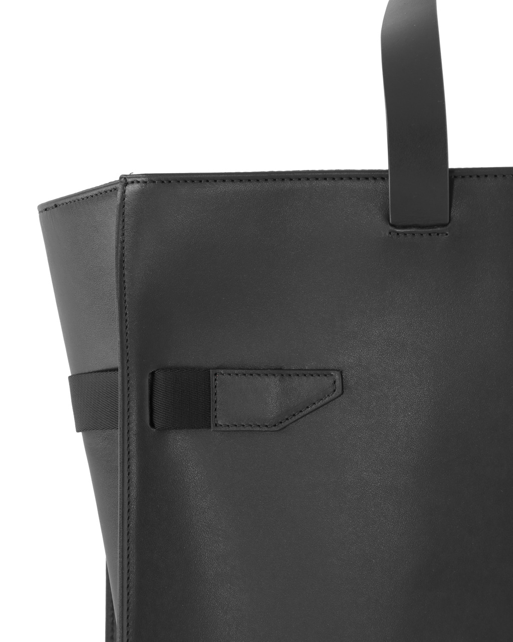 LEATHER BUCKLE TOTE - 4