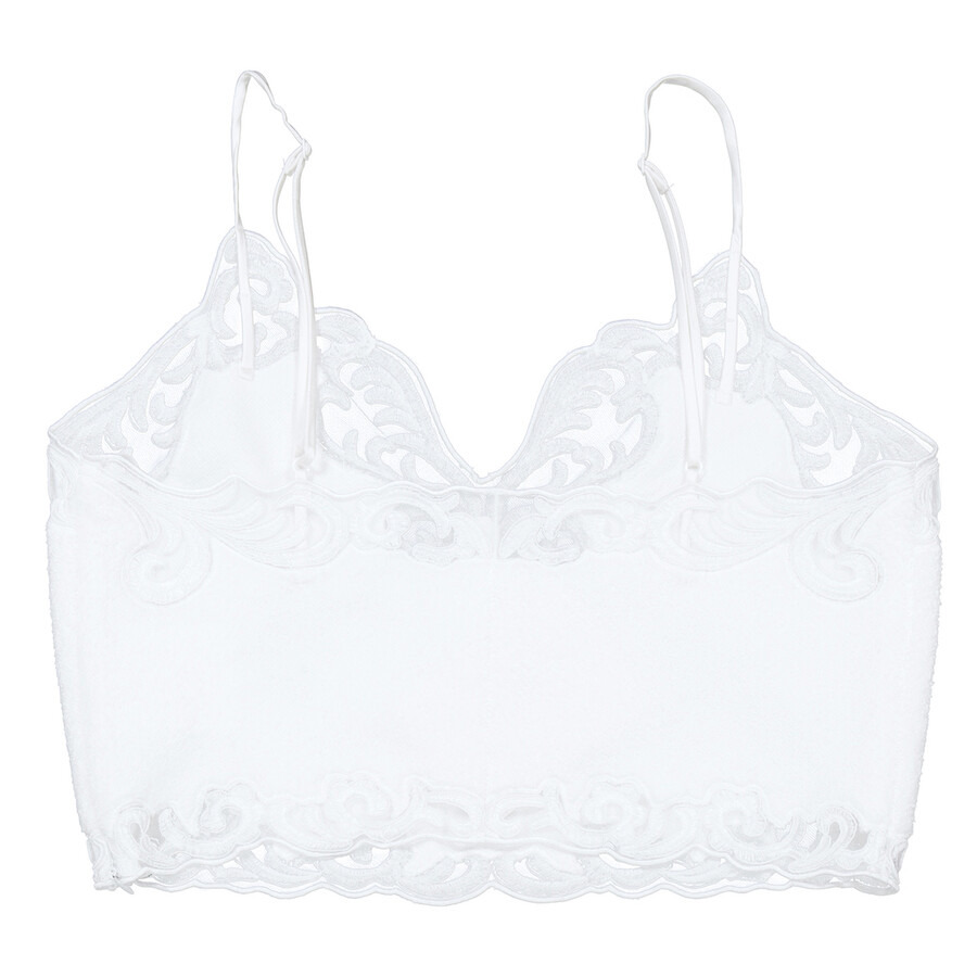 Alexander Wang Ladies White Lace Embroidered Cropped Cami Top - 2