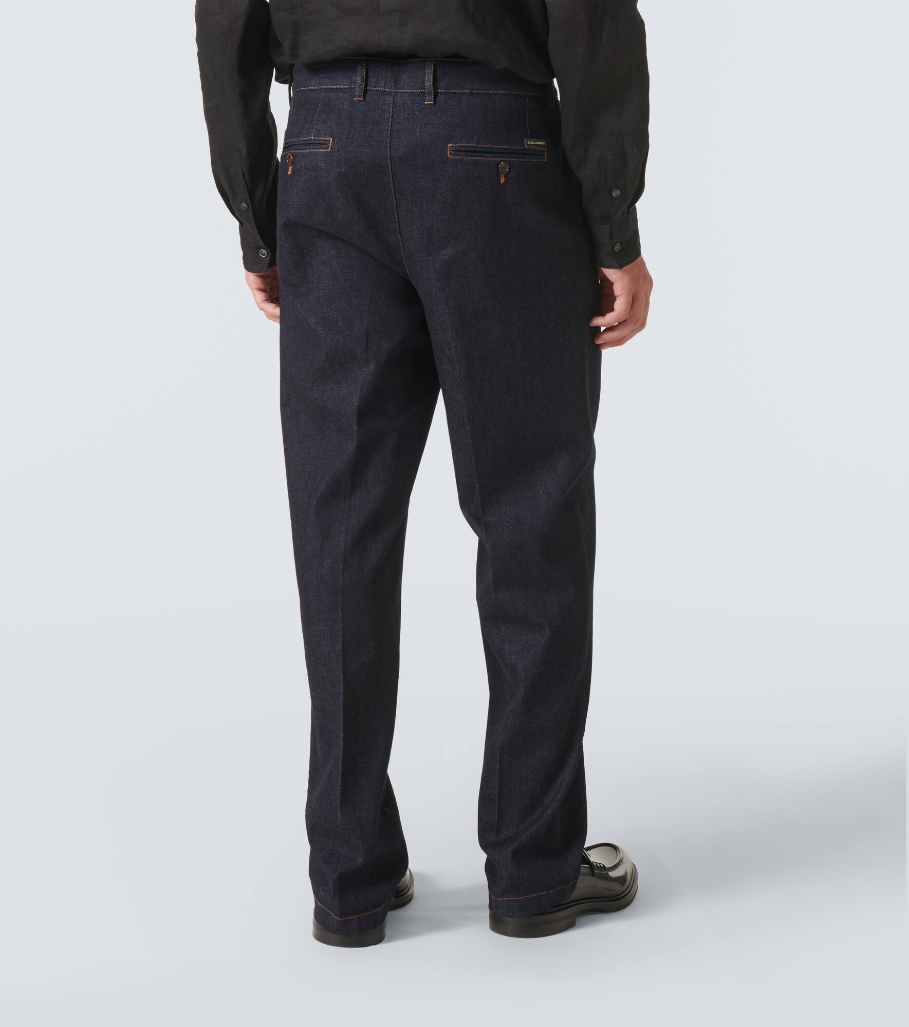 DG logo straight jeans - 4