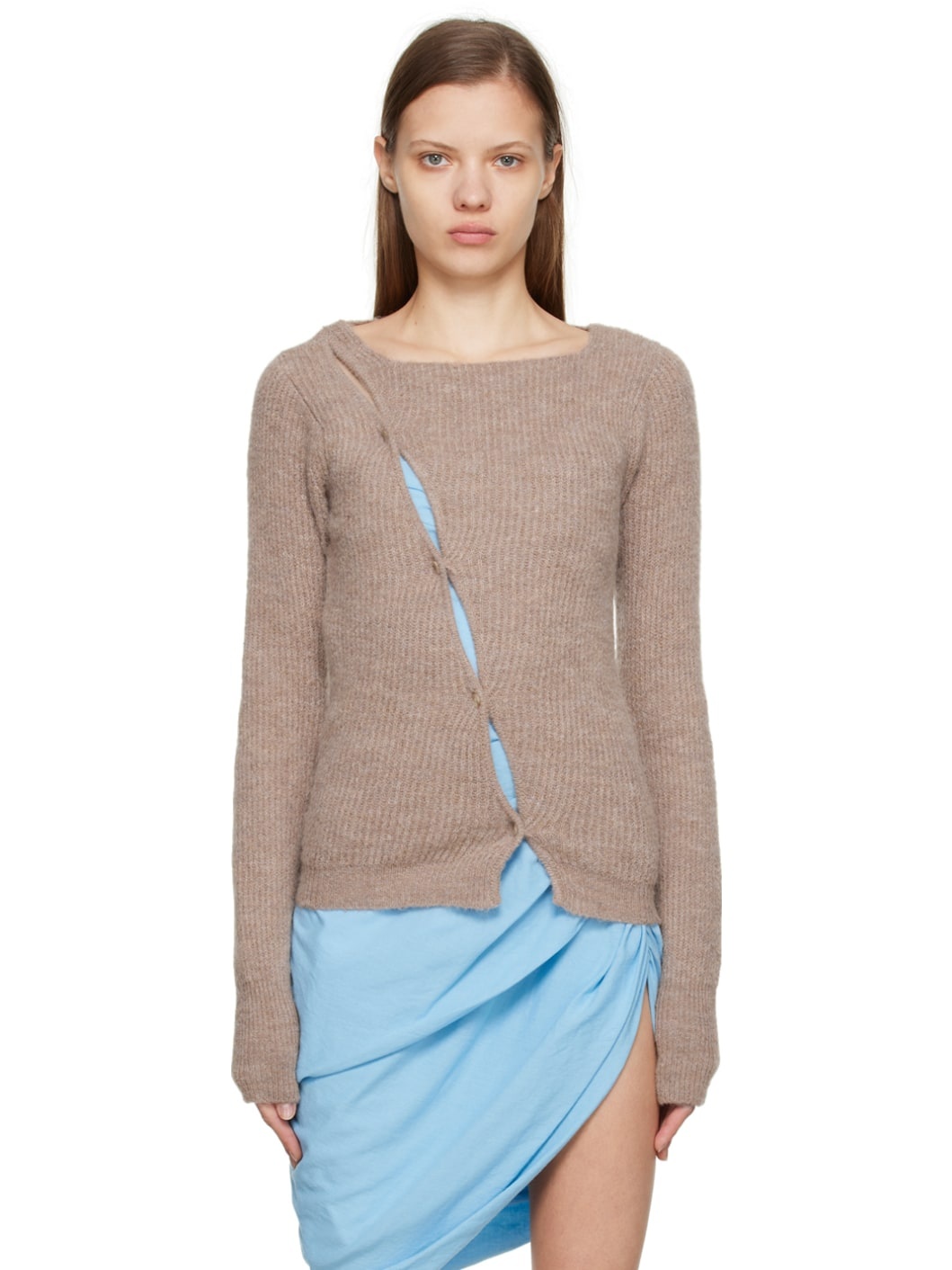 Brown Le Papier 'La Maille Pau' Cardigan - 1