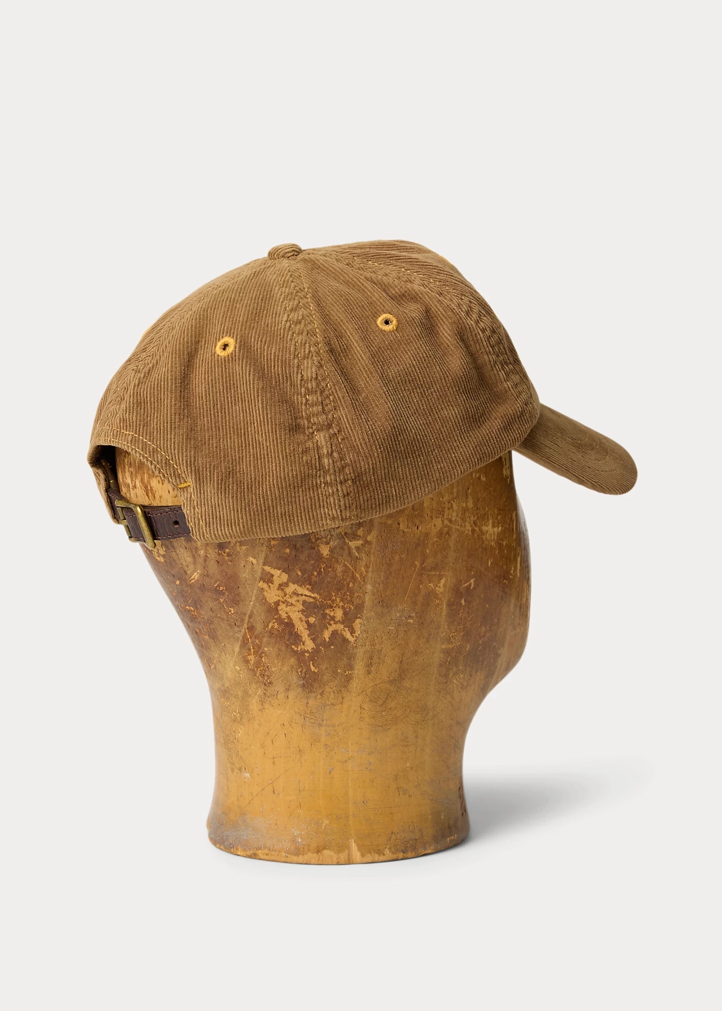 Leather-Patch Corduroy Trucker Cap - 2