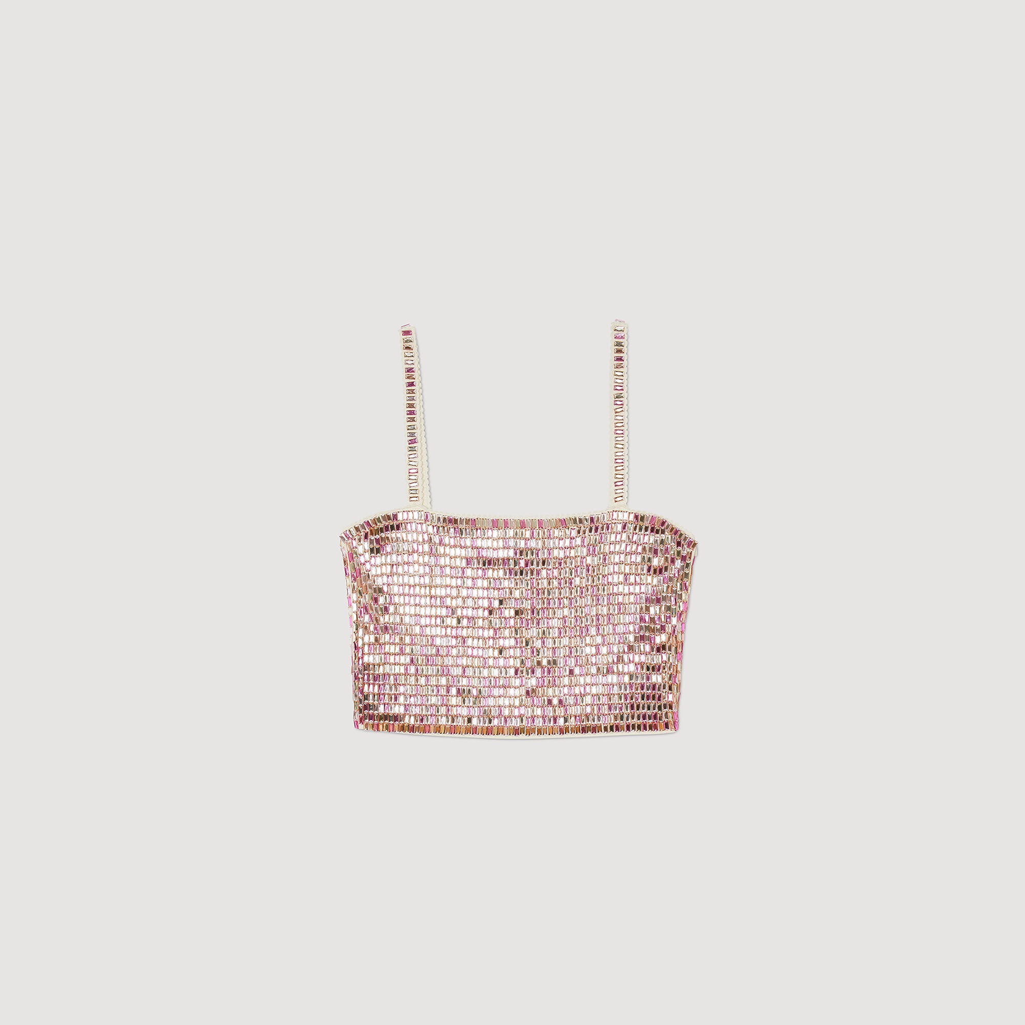 SHORT CROP TOP WITH BEADS - 1