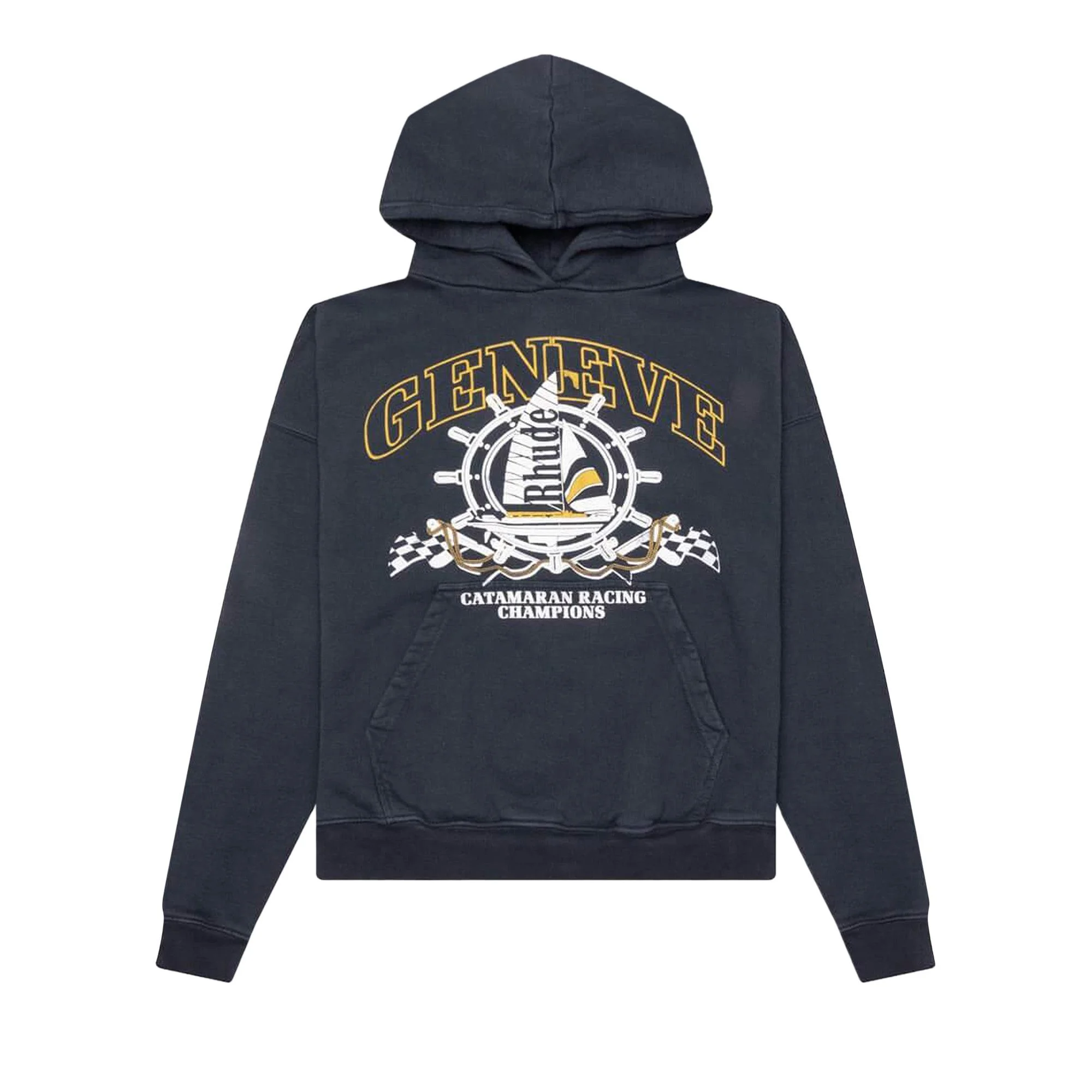 Rhude Geneve Catamaran Hoodie 'Vintage Black' - 1