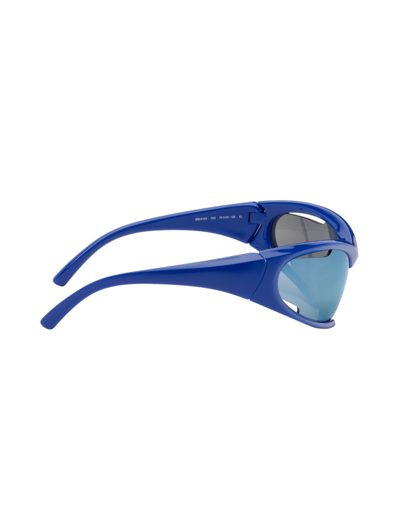 BALENCIAGA Blue Dynamo Rectangle Sunglasses outlook