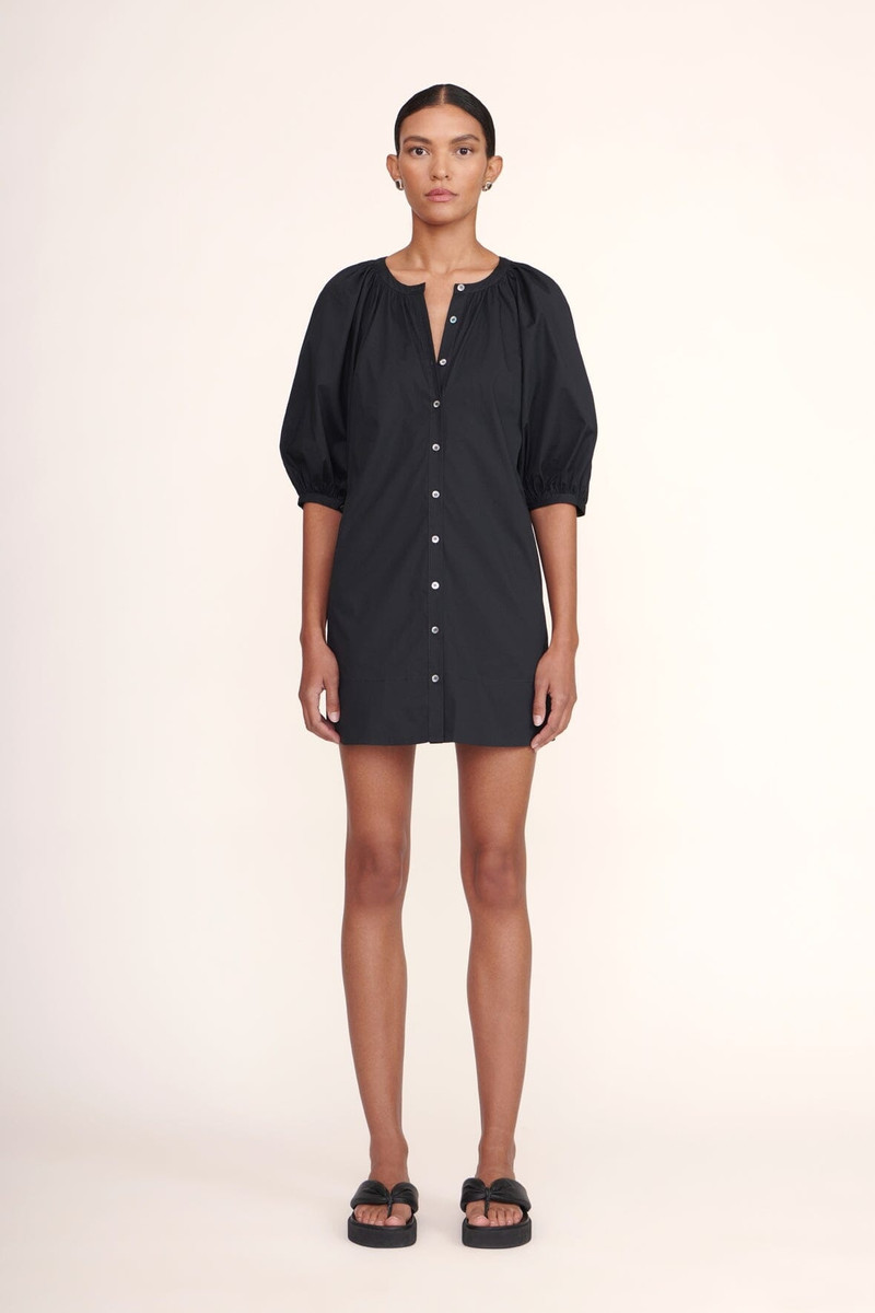 STAUD MINI VINCENT DRESS | BLACK outlook