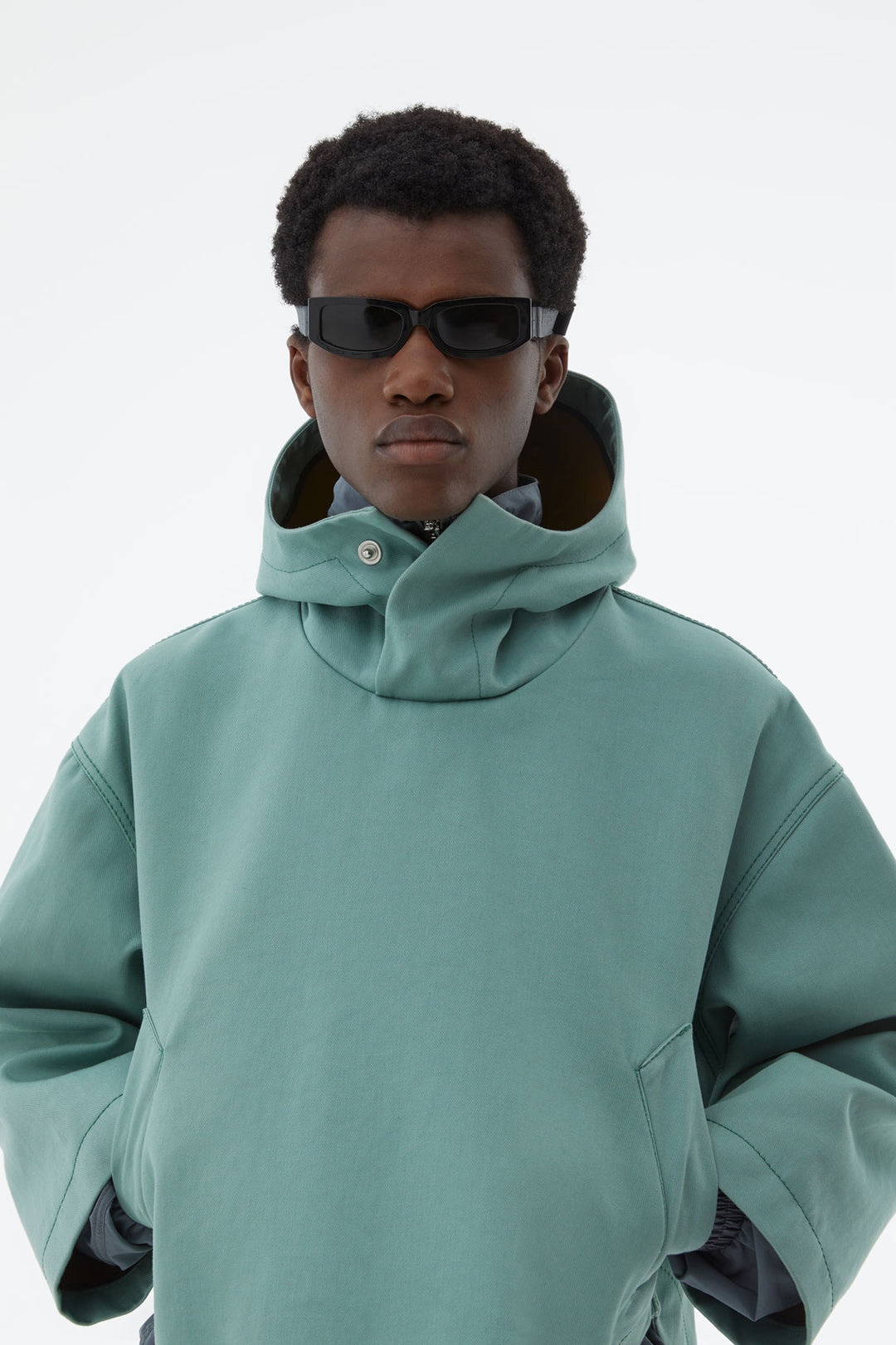 SAGE GREEN DOUBLE ANORAK JACKET - 5