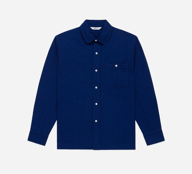 Club Collar Shirt - Indigo Selvedge Broadcloth 1