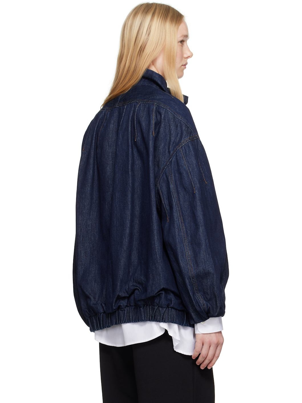 Navy Press-Stud Denim Jacket - 3