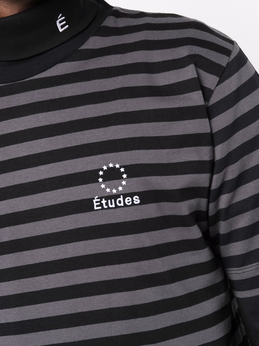 striped logo-embroidered T-shirt - 5