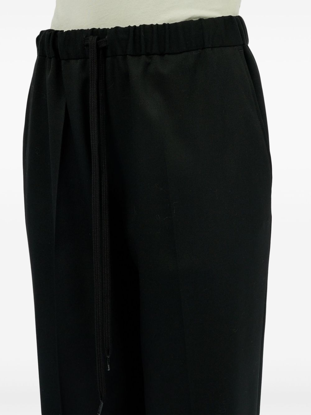 drawstring tailoring wool trousers - 7