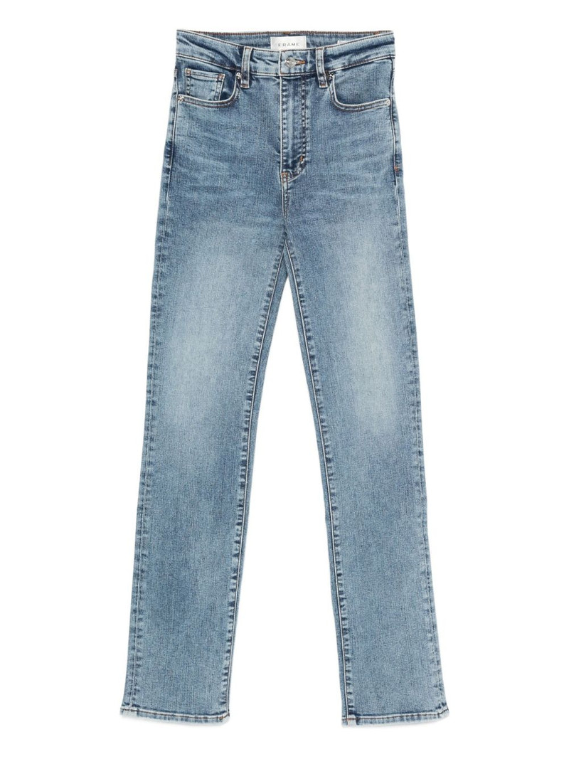 faded-effect straight-leg jeans 1
