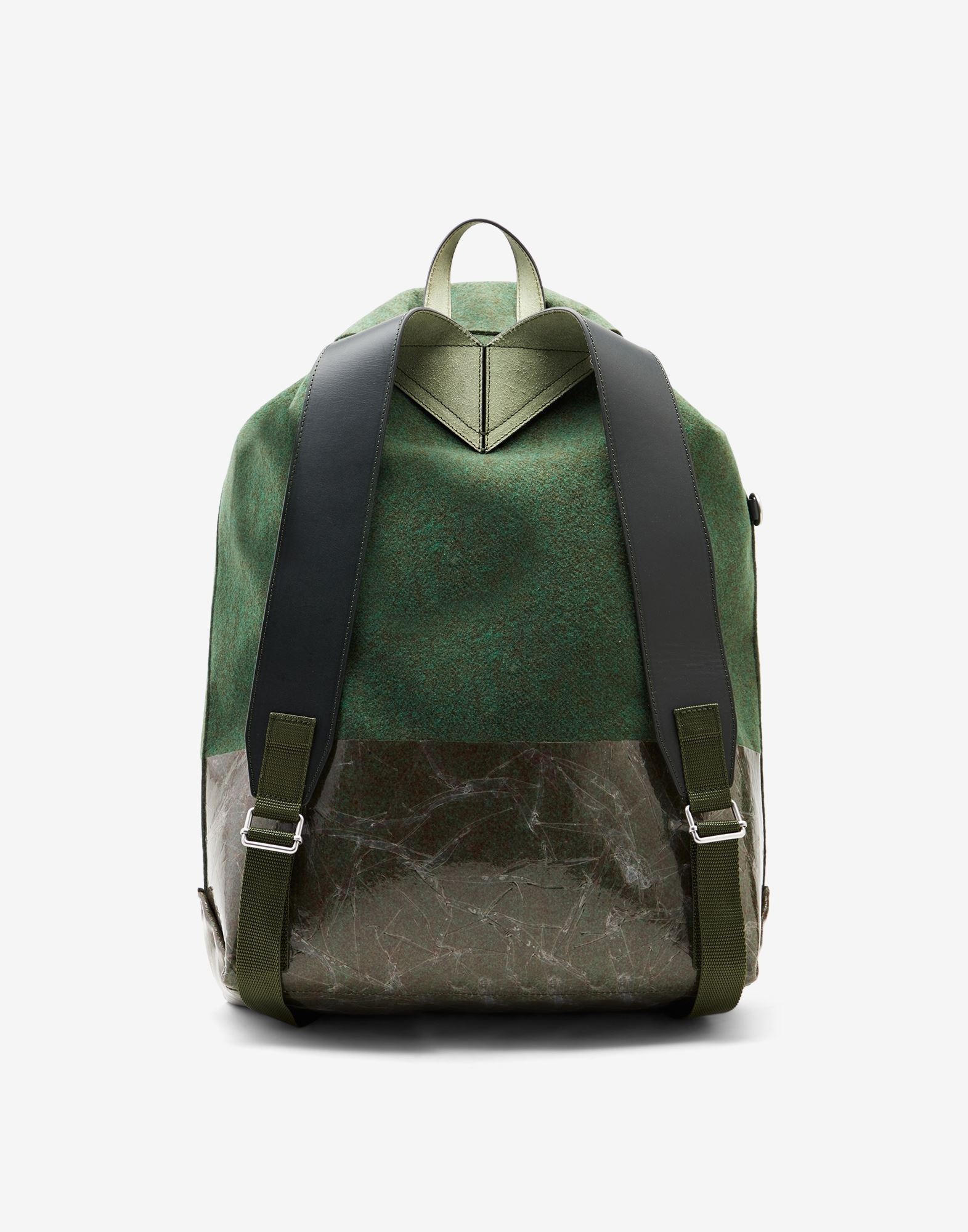 Felt wet look drawstring backpack - 3