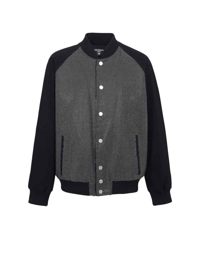 Balmain rhinestone bomber - 1