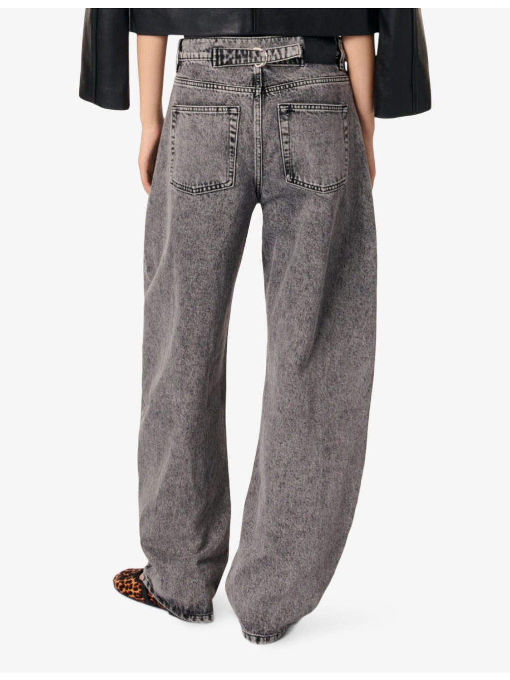 Barrel-leg relaxed-fit high-rise denim jeans - 4