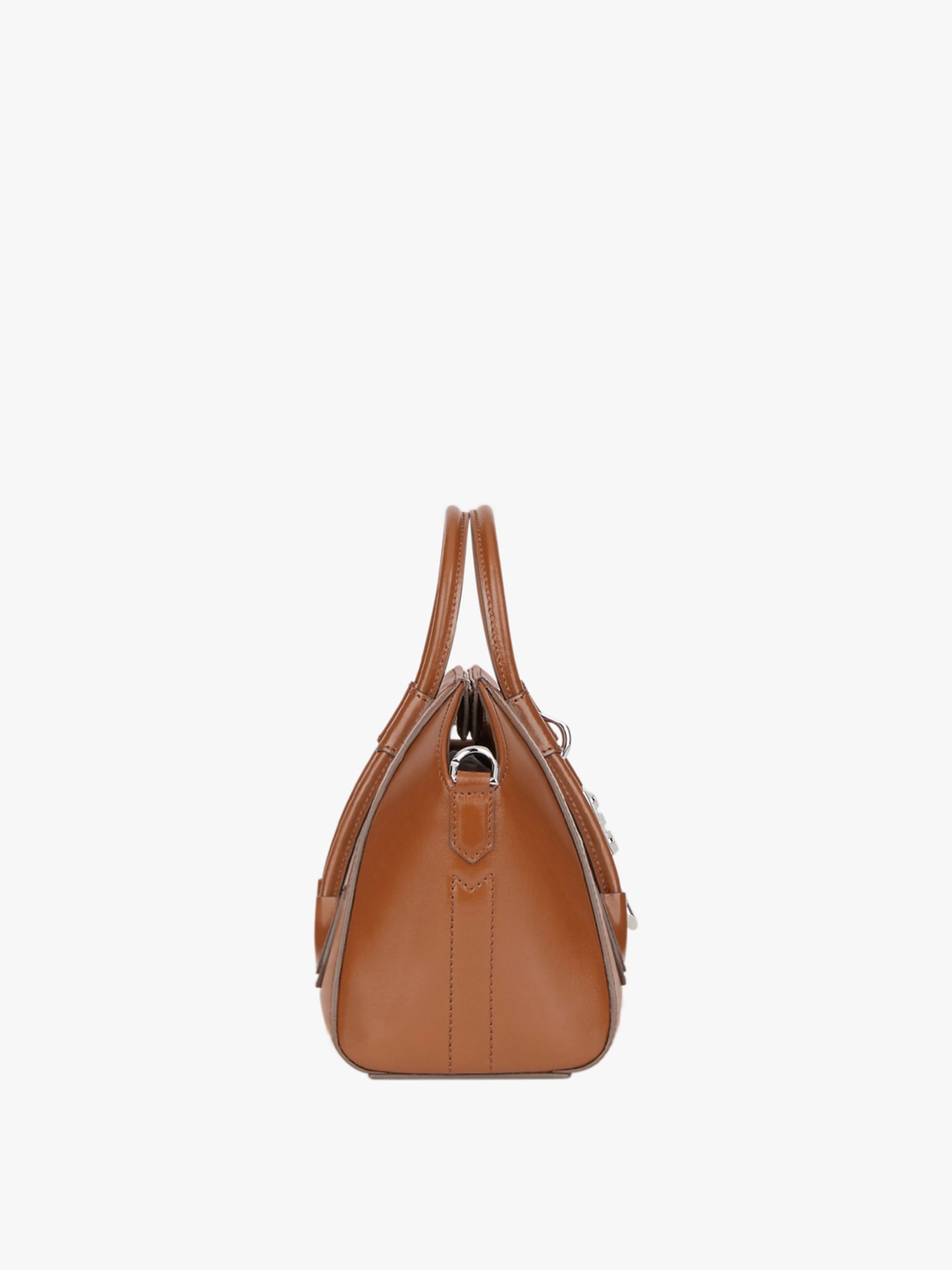 MINI ANTIGONA LOCK BAG IN BOX LEATHER - 3