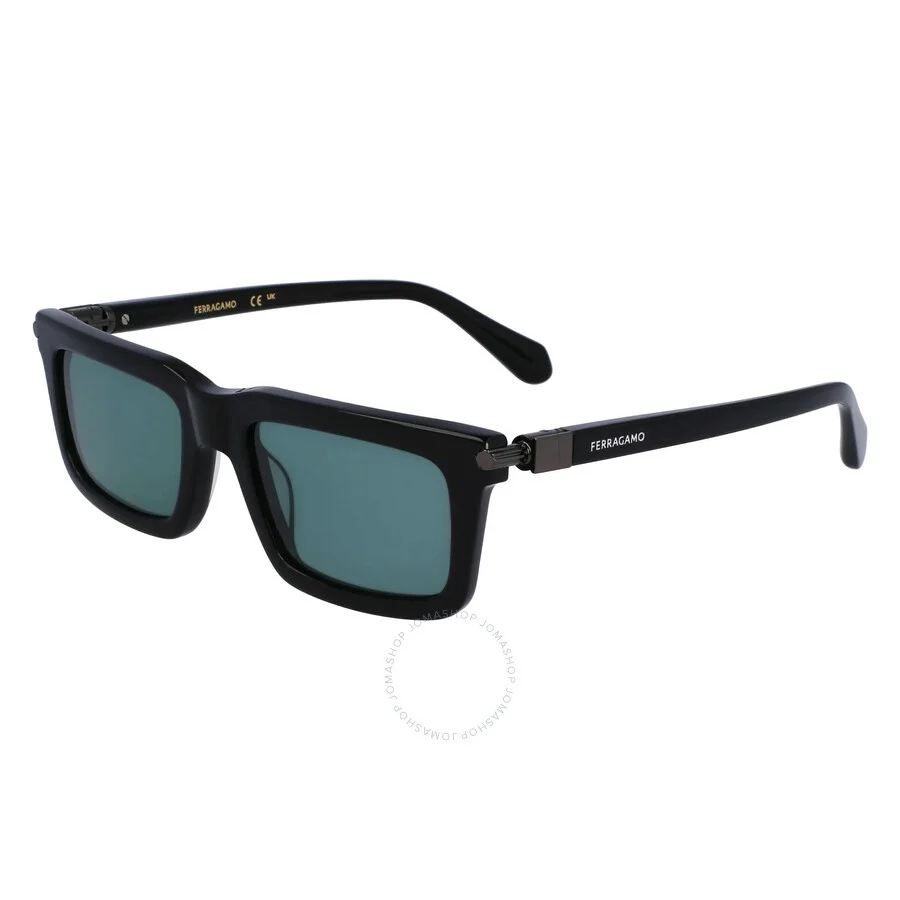 Salvatore Ferragamo Teal Rectangular Men's Sunglasses SF2015S 001 53 - 1